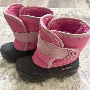 Pink and Black Winter Boots , Snow Boots Size 9